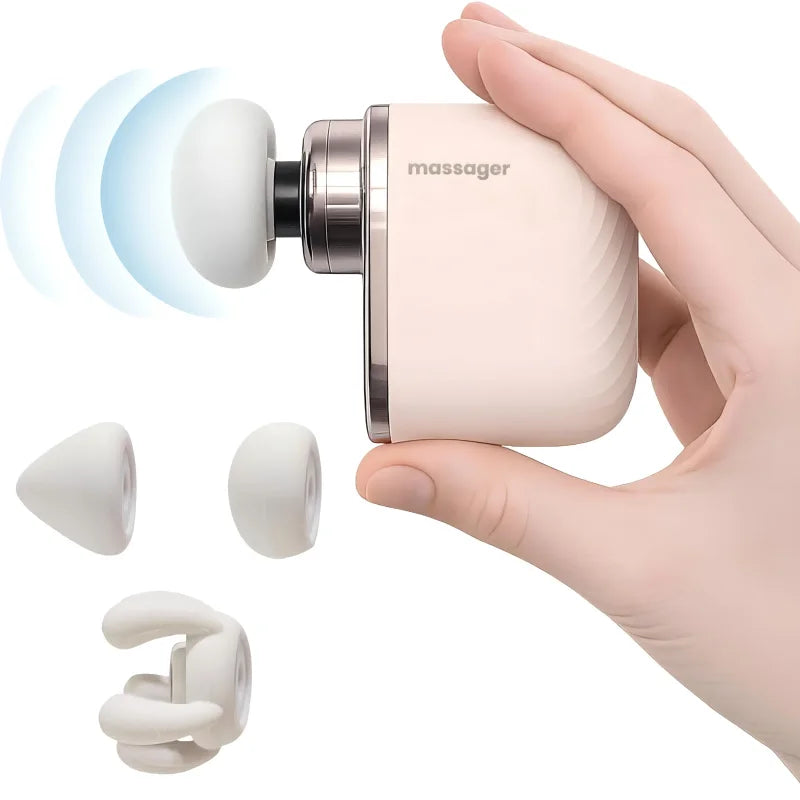 3-in-1 Mini-Massagepistole – Tiefengewebe-Perkussions-Faszienpistole für Fitnessstudio, Reise & Büro | Tragbares Massagegerät zur Muskelentspannung