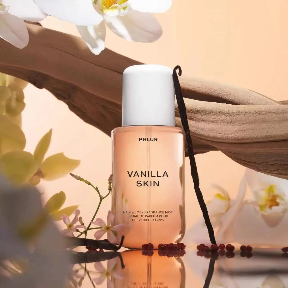 Phlur Vanilla Skin – Brume parfumée pour cheveux et corps (240 ml / 8,1 fl oz) | Spray au parfum de vanille chaude