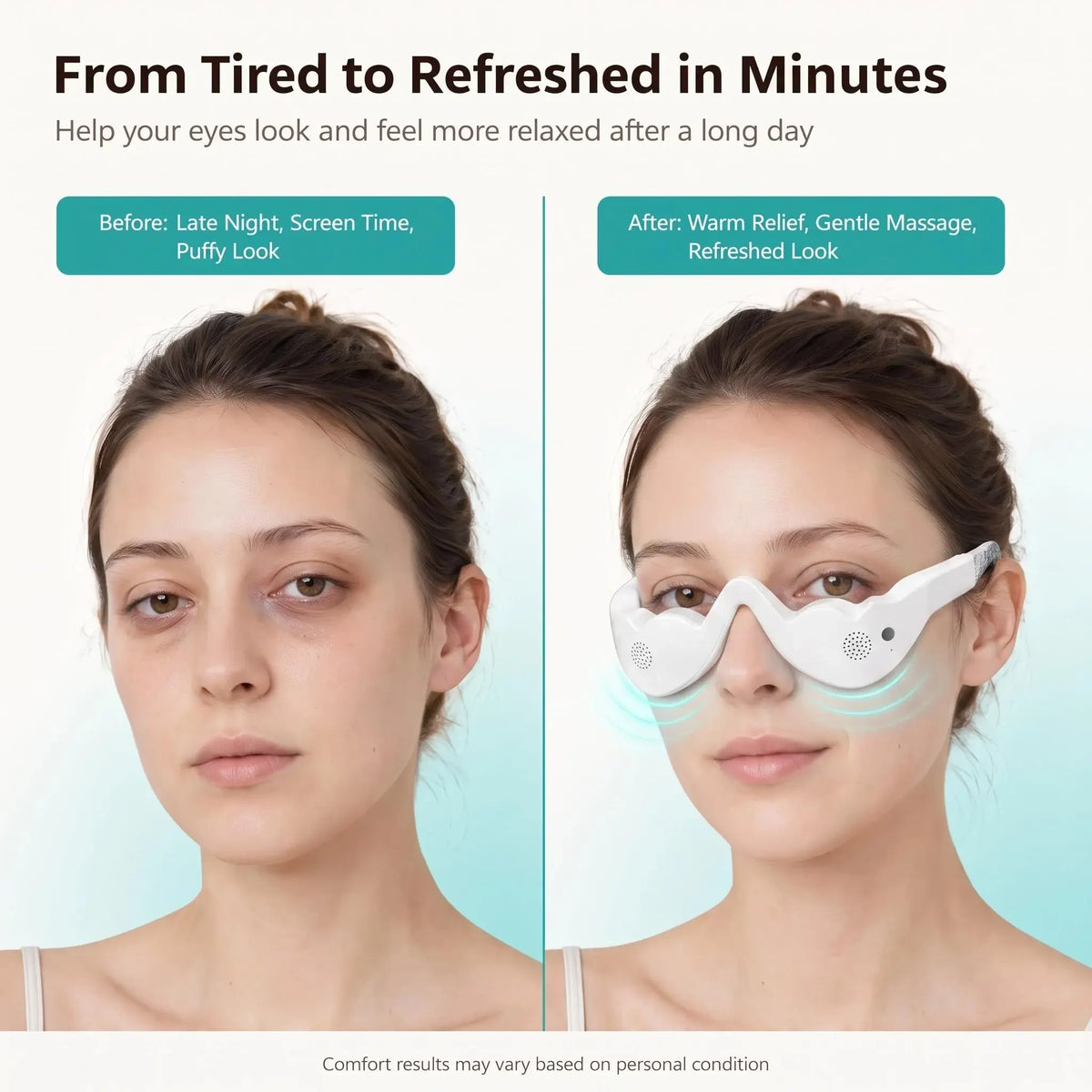 Masajeador ocular alemán: dispositivo de belleza para ojos contra la hinchazón, ojeras, bolsas, efecto lifting y reafirmante | Alivio de la fatiga