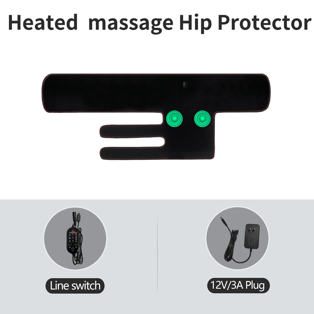 Elektrische Wärmewickel für die Hüfte – Heizkissen & Vibrationsmassagegerät für Hüfte, Oberschenkel & Bauch | Tragbarer Wellness-Protektor für Entspannung zu Hause