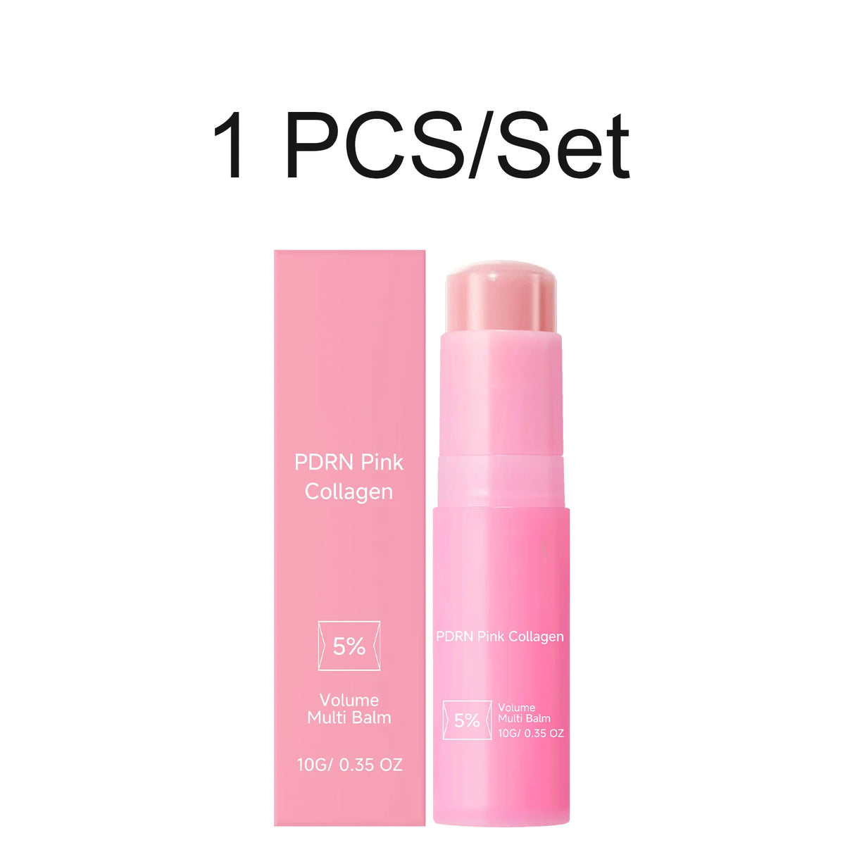PDRN Pink Collagen Volume Multi Balm Stick y Suero – 5% Volufiline Hidratante, Reafirmante y Reparador para Rostro, Cuello y Contorno de Ojos