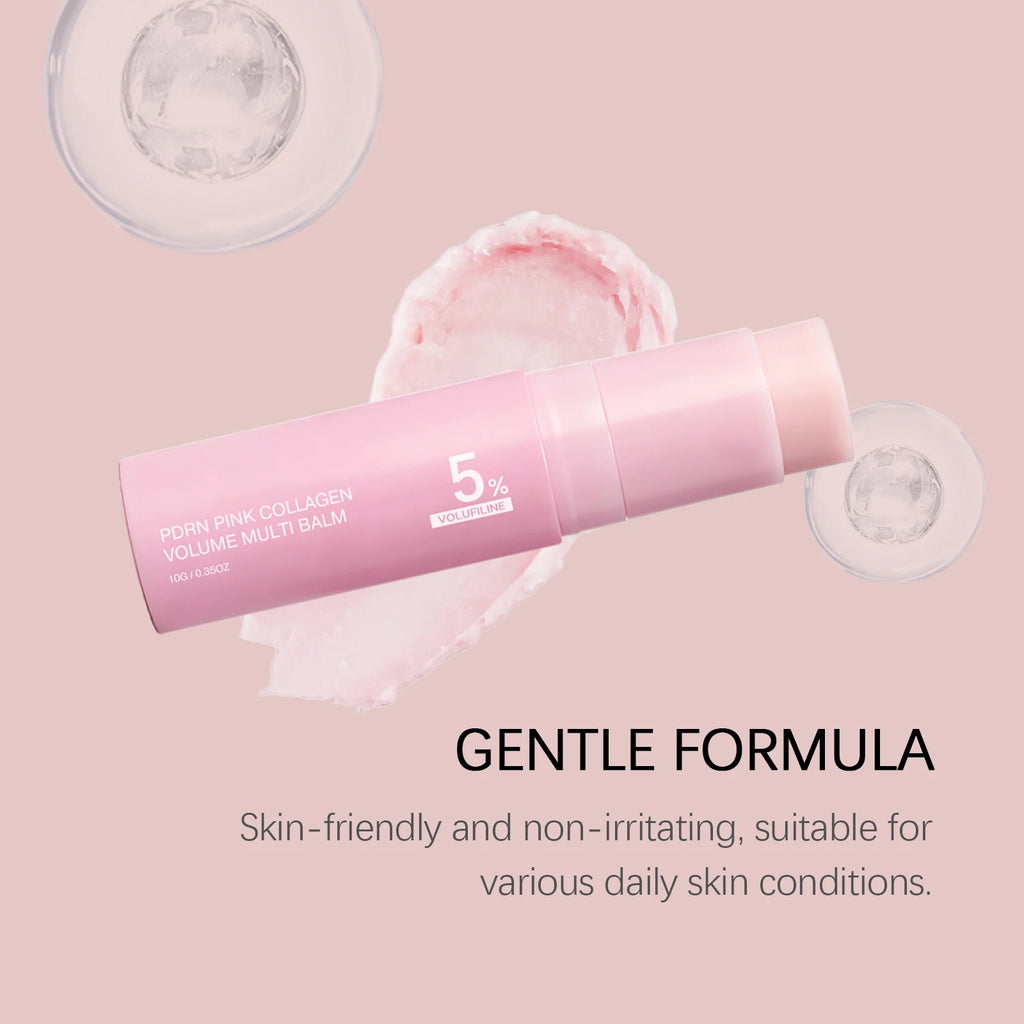 K-Beauty PDRN 5% + Volufiline Collagen Multi Balm Stick – Reparador facial, reafirmante y voluminizador antiedad para rostro, cuello y contorno de ojos