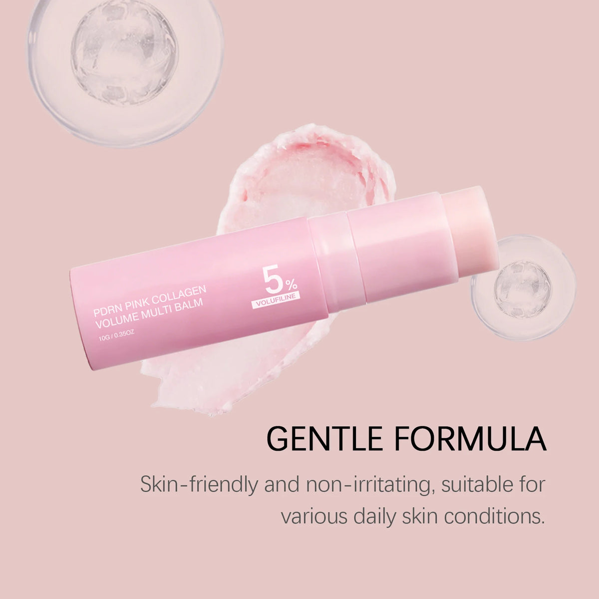 K-Beauty PDRN 5% + Volufiline Collagen Multi Balm Stick – Reparador facial, reafirmante y voluminizador antiedad para rostro, cuello y contorno de ojos