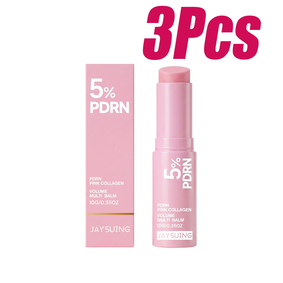 Stick baume multi-usages au collagène et PDRN rose – Soin K-Beauty hydratant, éclat et fermeté pour le visage, le cou, les yeux et les lèvres