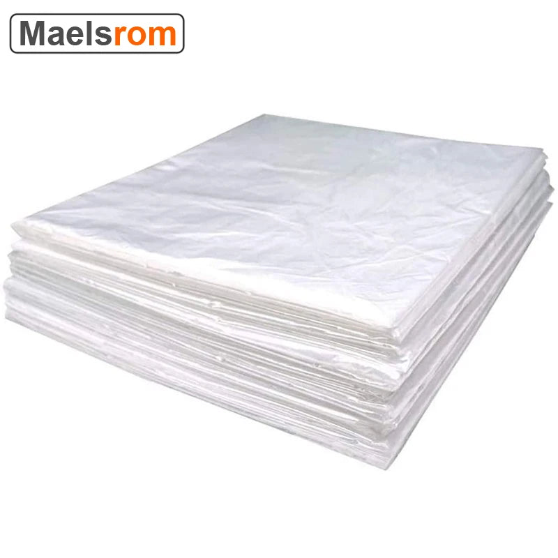 Bolsas desechables para manta de sauna de infrarrojos – Paquete de 50 láminas de revestimiento de PVC de 47″×82″ para envoltura corporal en salones de belleza e higiene de mantas de sauna domésticas