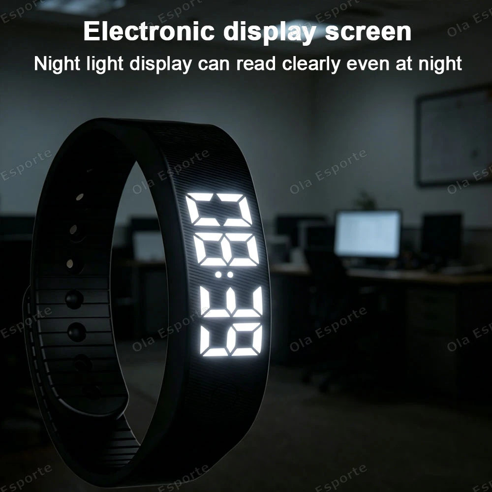 HT30 Vibrating Alarm Clock Watch – Silent Vibration Wake-Up Smart Bracelet for Heavy Sleepers | Adjustable Wearable Wrist Band for Men & Women