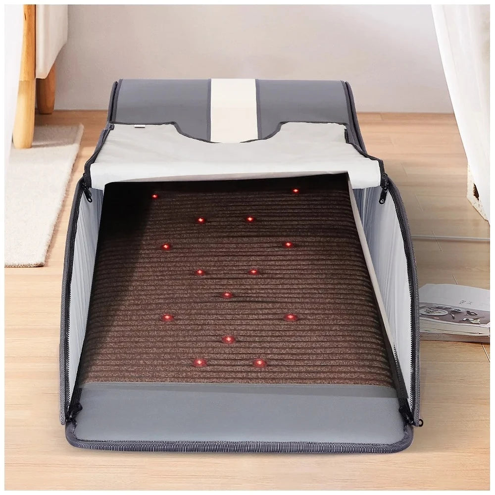 Esterilla de fotones con calor por infrarrojos lejanos – Domo de sauna plegable y cápsula de spa térmico | Envoltura corporal portátil para pérdida de peso y desintoxicación en casa