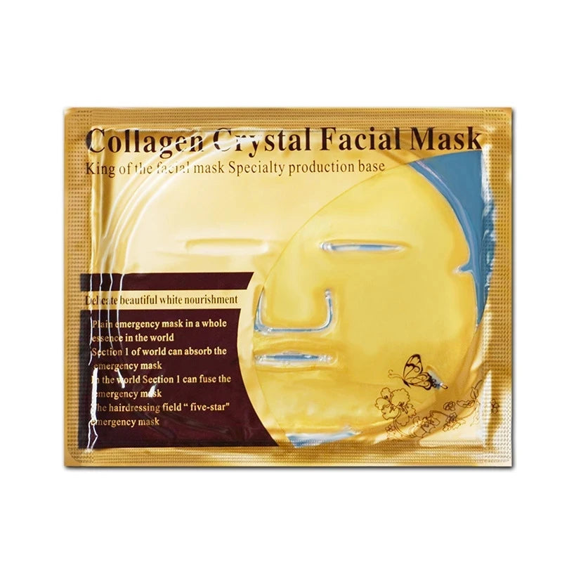 Coffret de 10 masques visage au collagène et à l'or – Anti-âge, hydratation intense et rajeunissement de la peau
