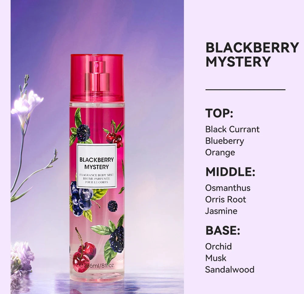 Brume parfumée florale pour le corps et les cheveux – Parfum frais longue durée pour un usage quotidien (236 ml)
