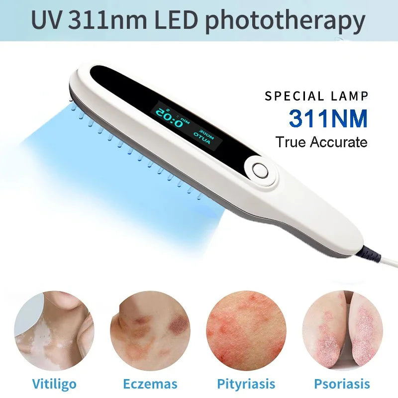 311nm UVB-Schmalband-Phototherapie-Lampe – UV-Licht-Behandlungsgerät für Vitiligo, Psoriasis & Ekzeme