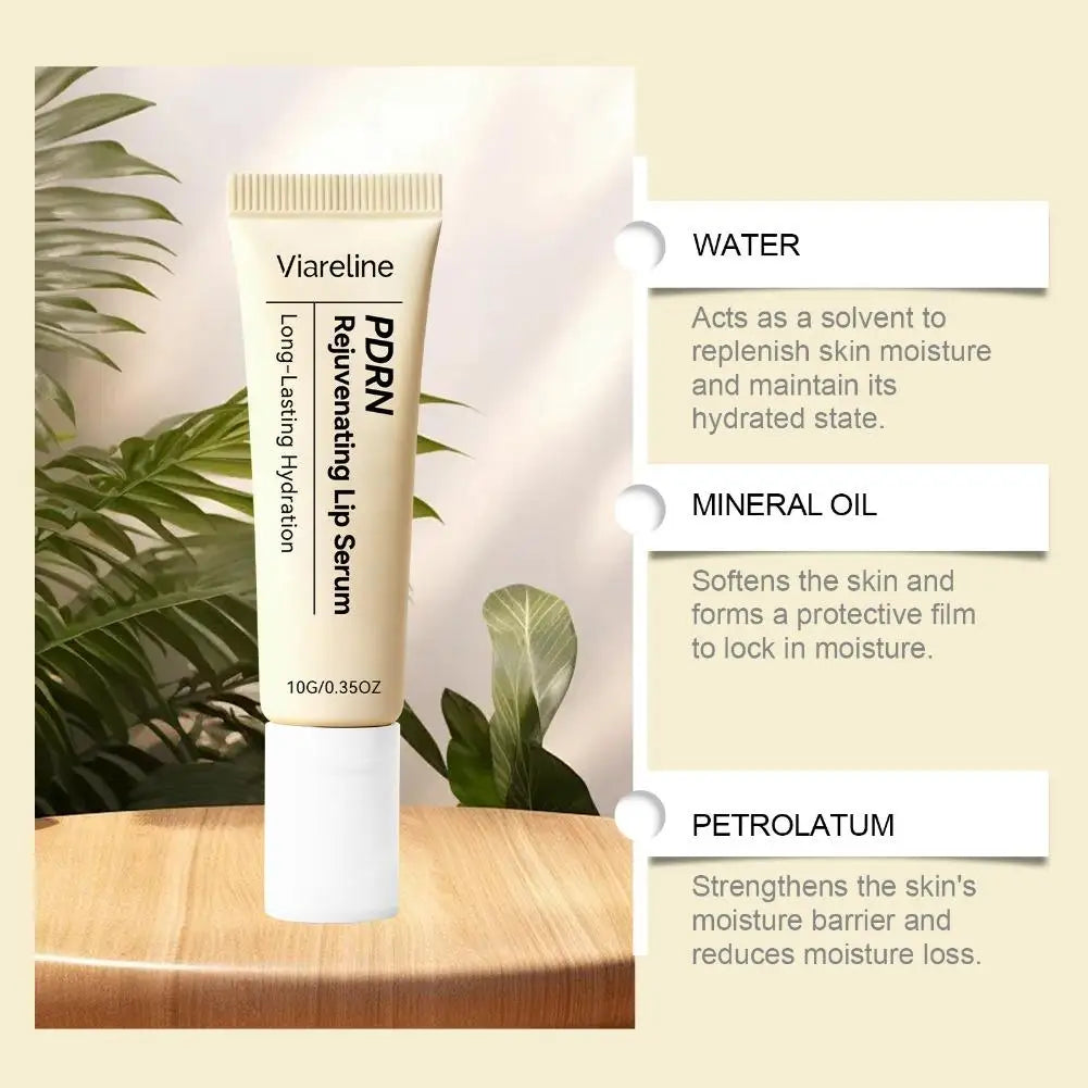 Viarelne PDRN verjüngendes Lippenserum – Jojobasamenöl & Vitamin E, langanhaltende Feuchtigkeit, Lippenpflege für die Nacht