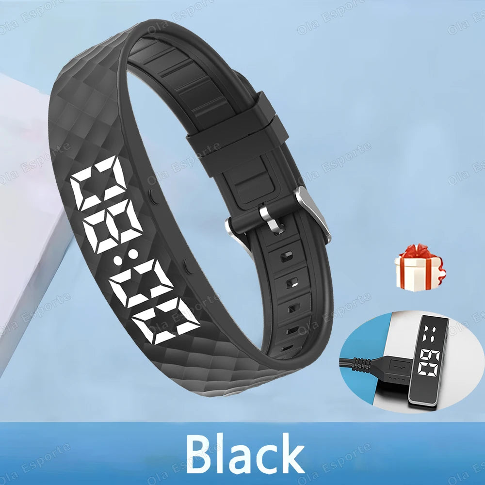 HT30 Vibrationsalarm-Armbanduhr – Lautloser Vibrationswecker, Smart-Armband für Tiefschläfer | Verstellbares Wearable-Armband für Damen & Herren