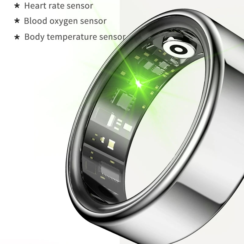 Anillo inteligente 2026 con llamadas Bluetooth – Monitor de frecuencia cardíaca y presión arterial, resistente al agua 5 ATM | Anillo de salud compatible con Xiaomi para hombres y mujeres | Regalo