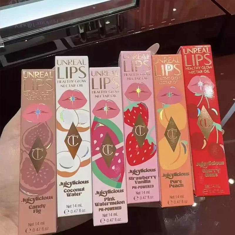 CT Collagen Lip Gloss Set – 8 feuchtigkeitsspendende Nuancen, pflegender, nicht austrocknender Lippen-Gloss für vollere, glänzendere Lippen