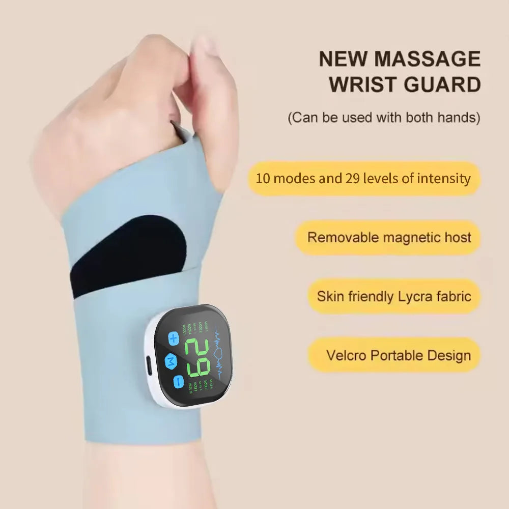 EMS Elektrisches Hand- & Handgelenk-Massagegerät – 10 Modi, Vibration & USB wiederaufladbar | Kabellose Handgelenkbandage zur Linderung von Muskelermüdung