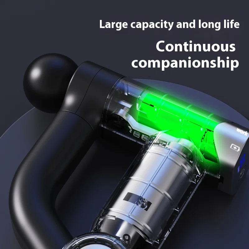 Folding Fascia Gun with 32 Levels – Electric Percussion Deep Muscle Massager for Neck, Back, Leg & Full Body Fitness