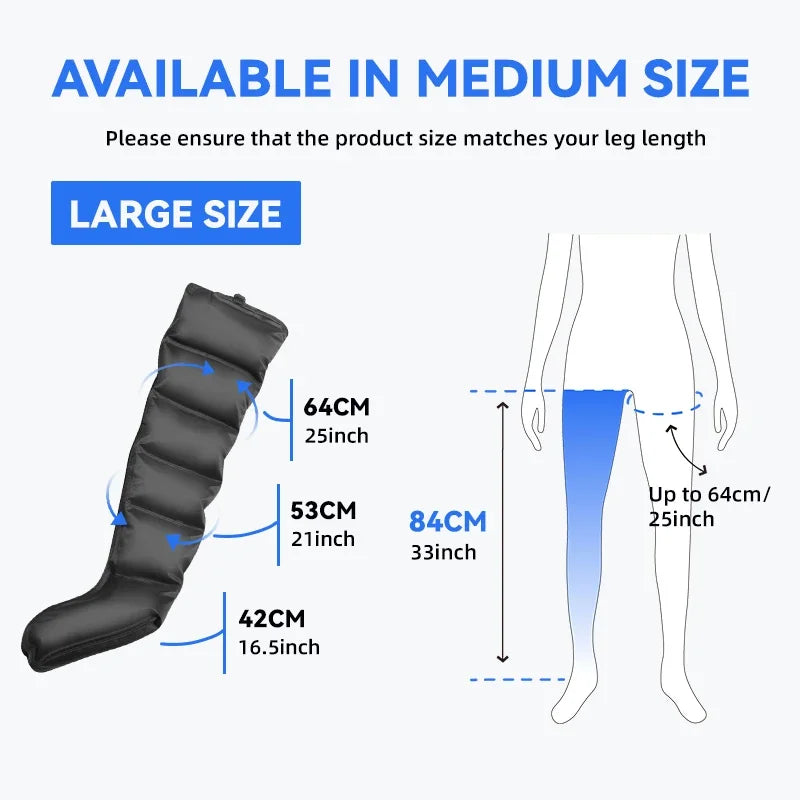 Luftdruck-Massage-Stiefel – Intelligentes Airbag-Bein- und Fußmassagegerät zur Förderung der Durchblutung | Wellenkompressionsstiefel zur Entlastung von Füßen und Beinen
