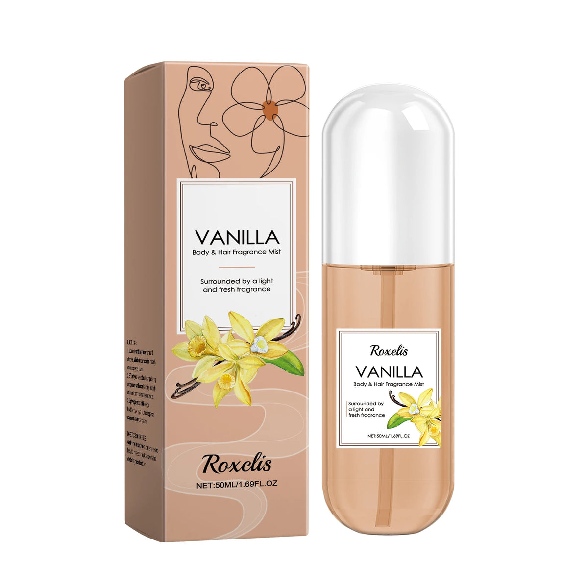 Brume parfumée corps et cheveux Vanille – Parfum quotidien naturellement frais, léger et longue tenue
