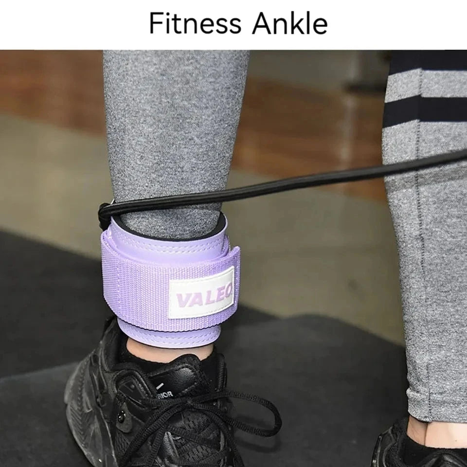 Juego de bandas de resistencia LOOGDEEL con correas para tobillos – Tobilleras con peso y soporte de entrenamiento para piernas, acolchados y ajustables, para máquinas de cable, yoga y deporte