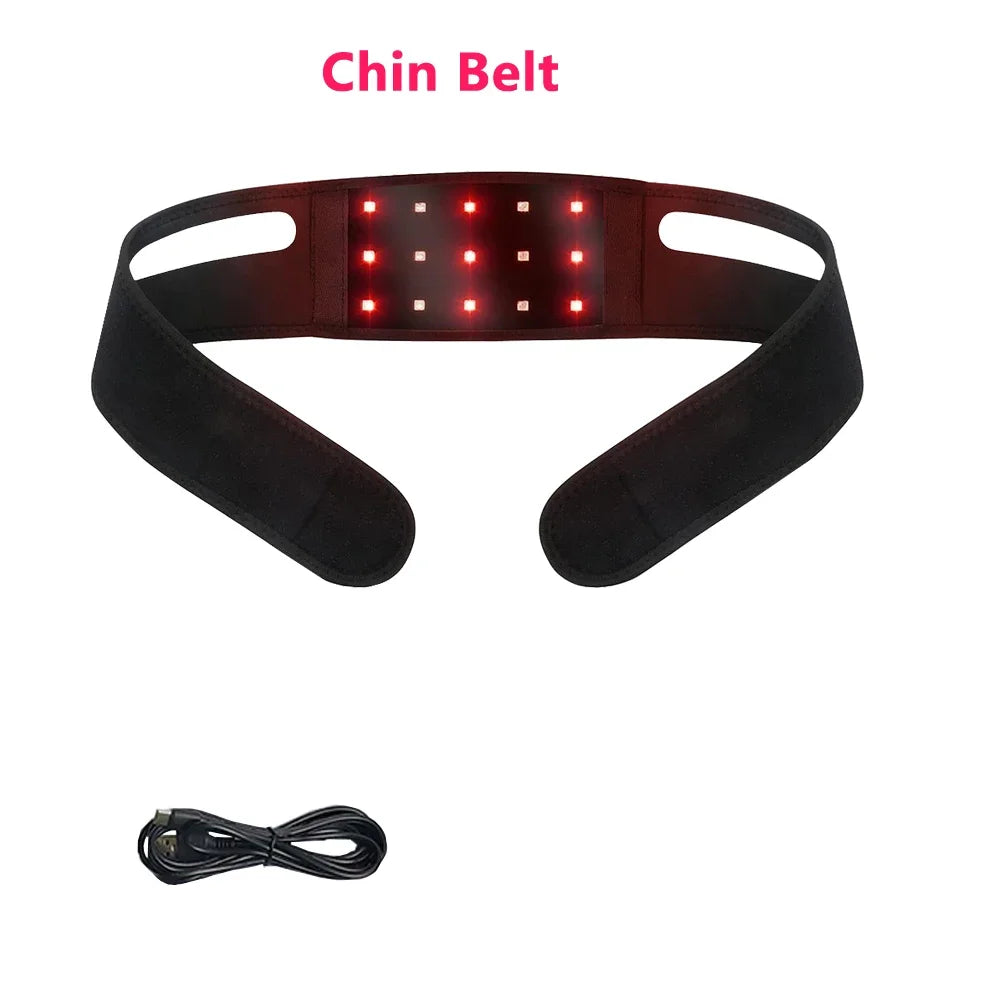 Whole Body Red & Infrared LED Light Belt – 660nm & 850nm Slimming Wrap for Waist, Neck, Chin, Wrist & Hand | Fat Reduction Body Pad