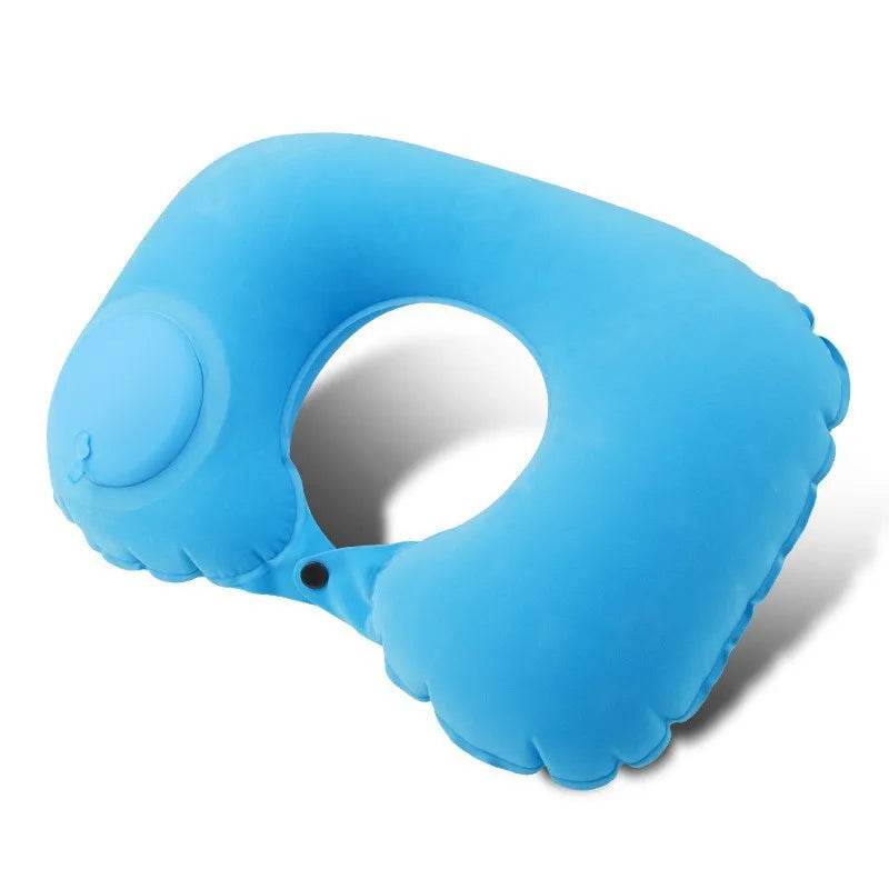 Almohada de viaje inflable para el cuello: soporte cervical ultraportátil para vuelos y viajes por carretera