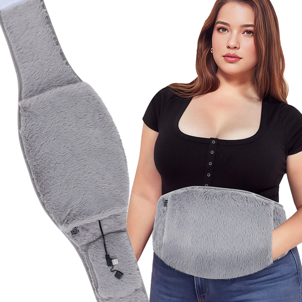 Elektrischer Heiz- und Massagegürtel – 3 Temperaturstufen, Bauchmassagegerät gegen Menstruationsschmerzen | Bauch- und Handwärmergürtel für jede Körpergröße