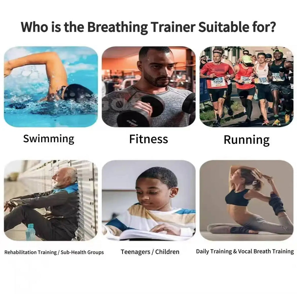 Ejercitador respiratorio de resistencia múltiple ajustable: entrenador pulmonar portátil para la capacidad pulmonar, el rendimiento deportivo y la rehabilitación respiratoria