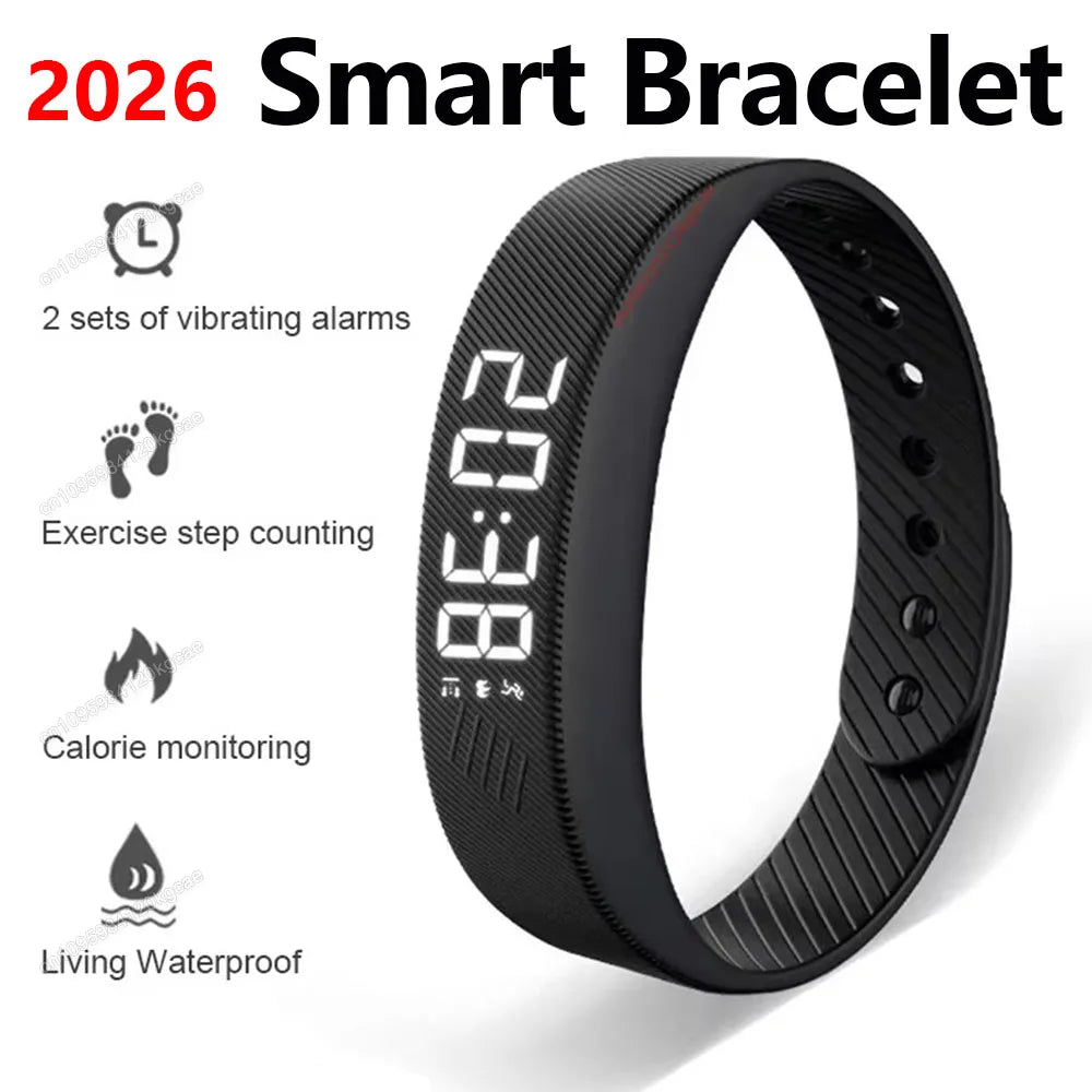 HT30 Vibrating Alarm Clock Watch – Silent Vibration Wake-Up Smart Bracelet for Heavy Sleepers | Adjustable Wearable Wrist Band for Men & Women