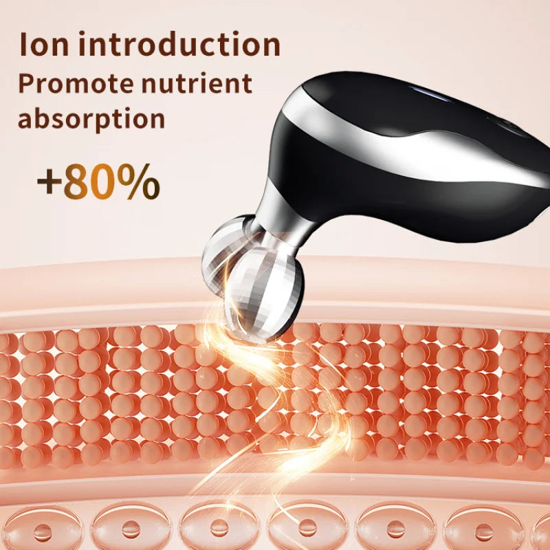 Masajeador facial portátil de microcorriente vibratoria: dispositivo de estiramiento facial de alta frecuencia para el cuidado y rejuvenecimiento de la piel