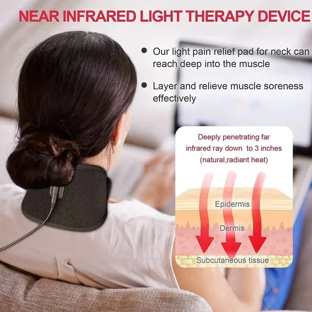 Whole Body Red & Infrared LED Light Belt – 660nm & 850nm Slimming Wrap for Waist, Neck, Chin, Wrist & Hand | Fat Reduction Body Pad