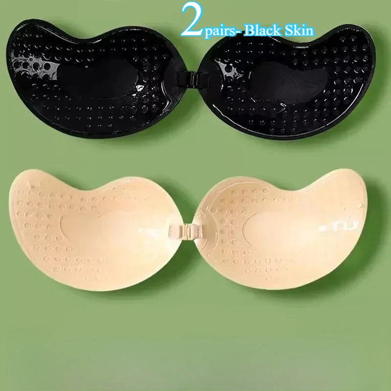 Sujetador push-up invisible: bralette de silicona autoadhesivo, sin espalda y sin tirantes para mujer
