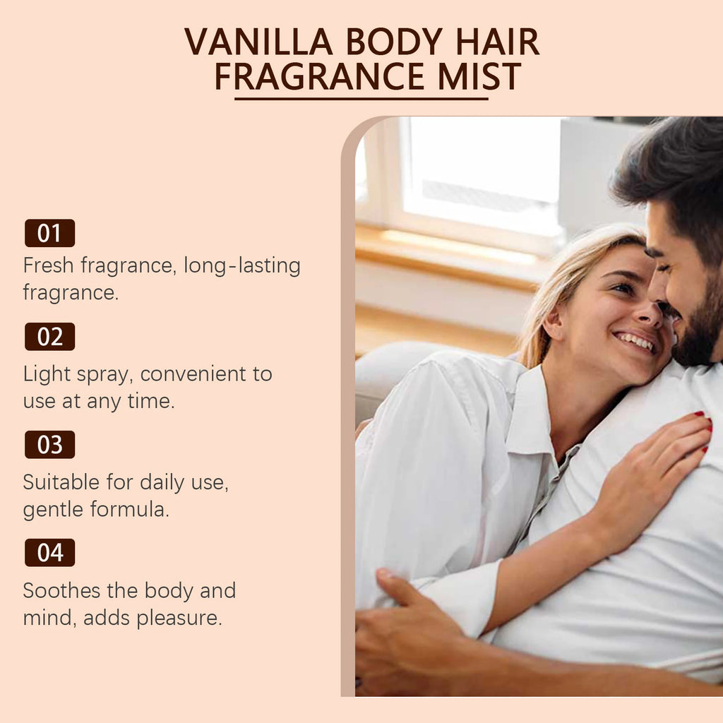 Brume parfumée corps et cheveux Vanille – Parfum quotidien naturellement frais, léger et longue tenue