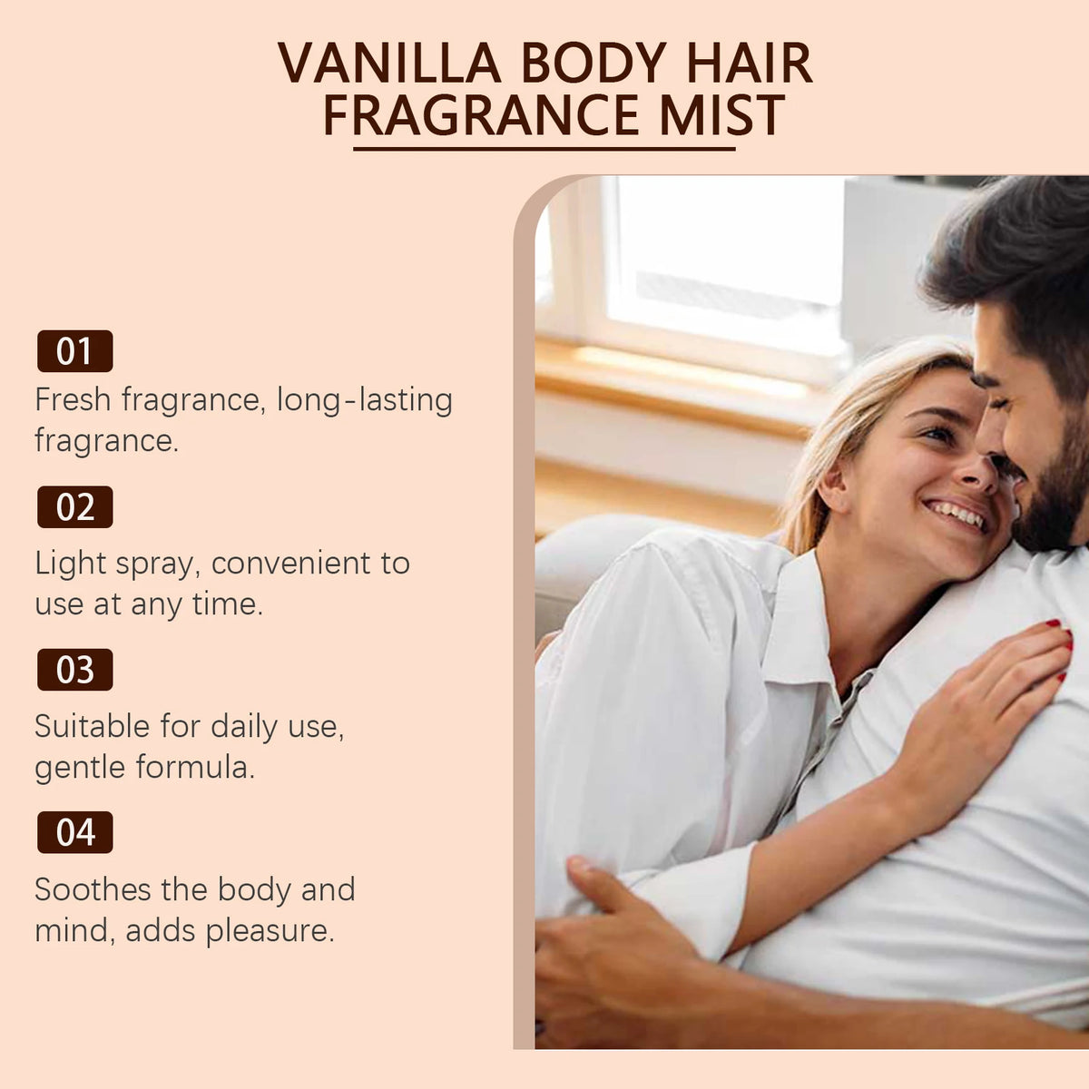 Brume parfumée corps et cheveux Vanille – Parfum quotidien naturellement frais, léger et longue tenue