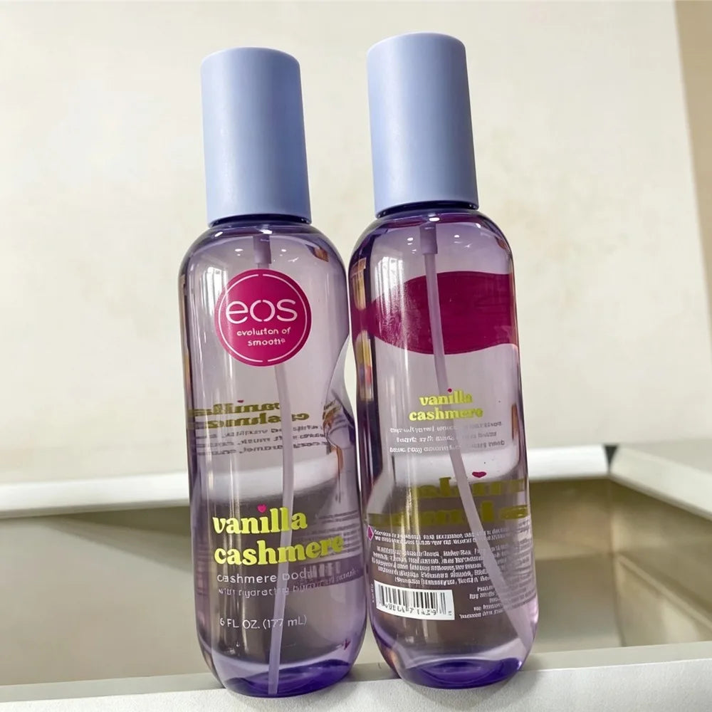 Bruma perfumada corporal y capilar eos Vanilla Cashmere – Spray hidratante diario con ácido hialurónico (177 ml)