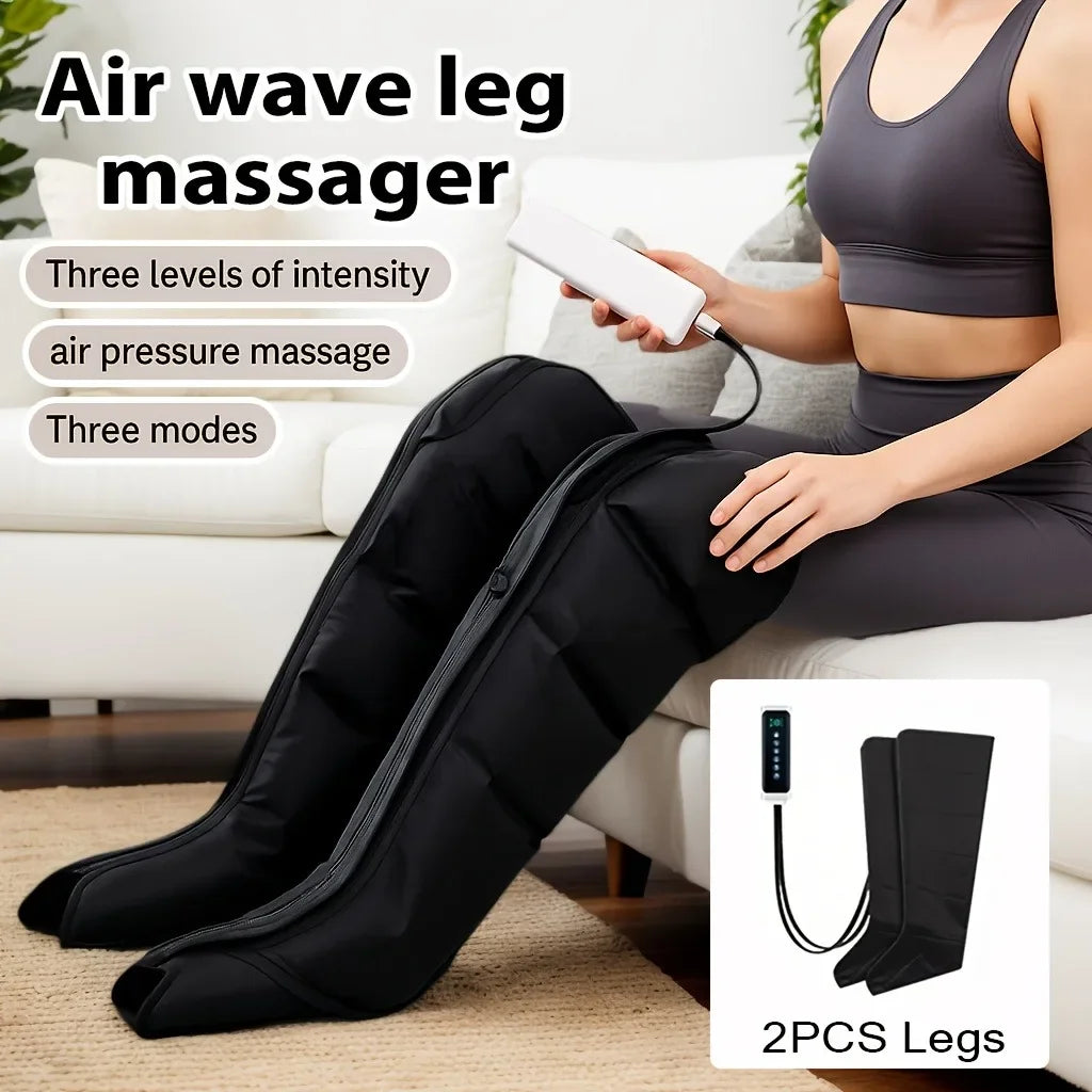 Luftdruck-Massage-Stiefel – Intelligentes Airbag-Bein- und Fußmassagegerät zur Förderung der Durchblutung | Wellenkompressionsstiefel zur Entlastung von Füßen und Beinen