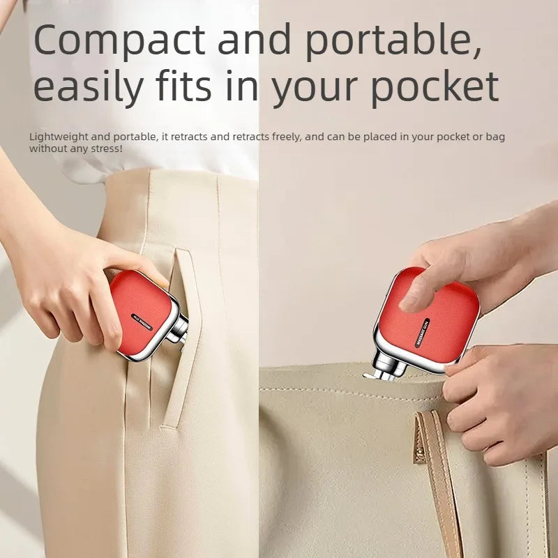 Mini Pocket Massage Gun – 4 Silicone Heads, Lightweight & Low-Noise | Portable Muscle Massager for Office & Home Use