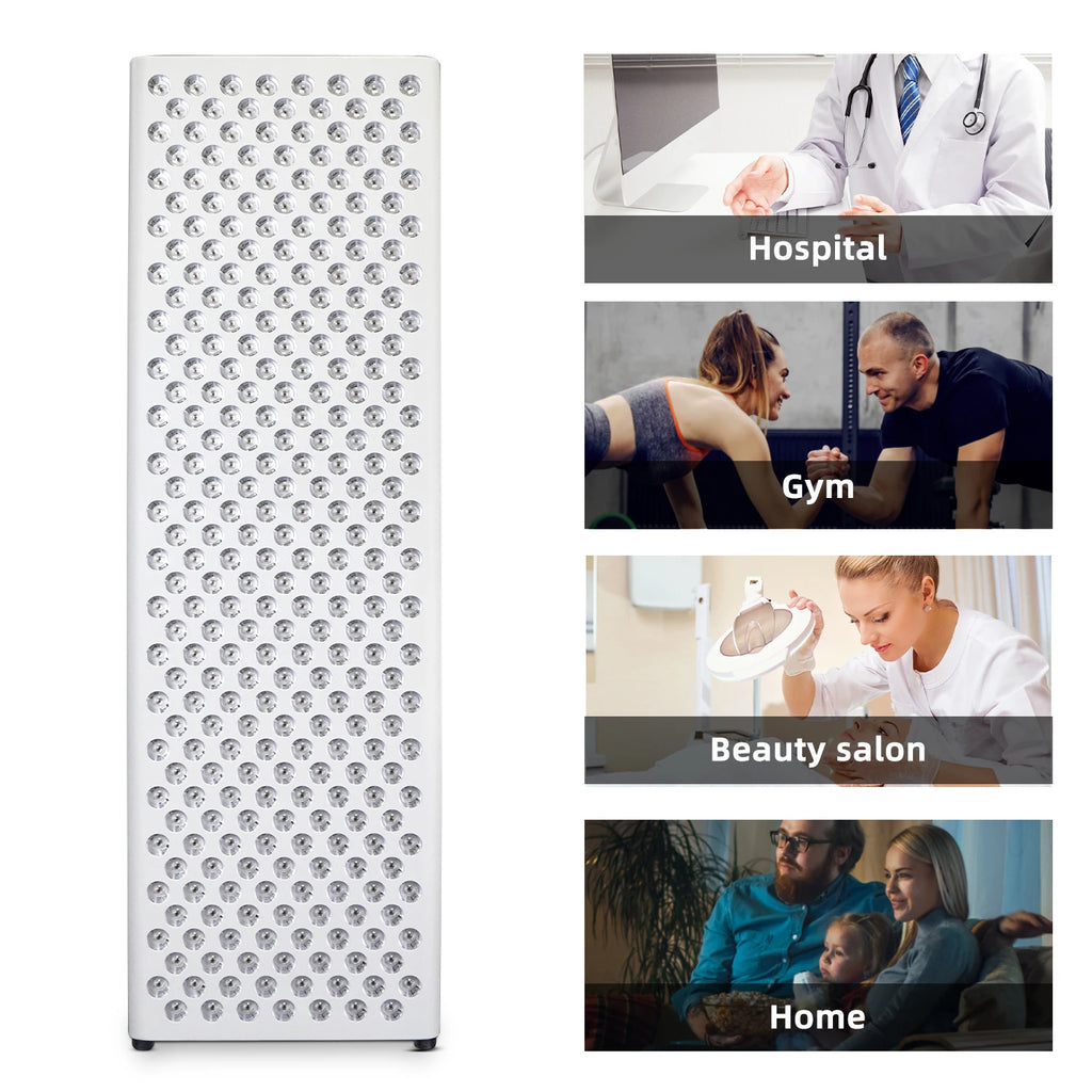 Panel de terapia de luz roja de cuerpo completo – 300W / 500W / 1000W / 1500W | Lámpara de terapia infrarroja de cuatro longitudes de onda: 630nm, 660nm, 810nm y 850nm