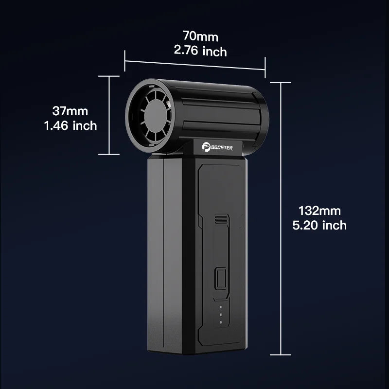 Ventilateur Turbo Booster W01 – Souffleur d'air sans fil rechargeable sans balais 100 000 tr/min | Nettoyeur pour ordinateur et clavier, dépoussiéreur et séchoir électrique