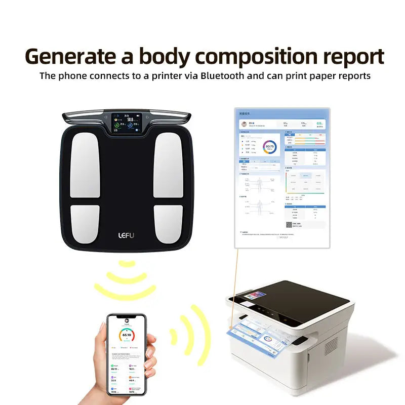 Báscula inteligente recargable: composición corporal de 8 electrodos con IMC, grasa corporal y masa muscular | Báscula de peso corporal precisa sin reemplazo de batería
