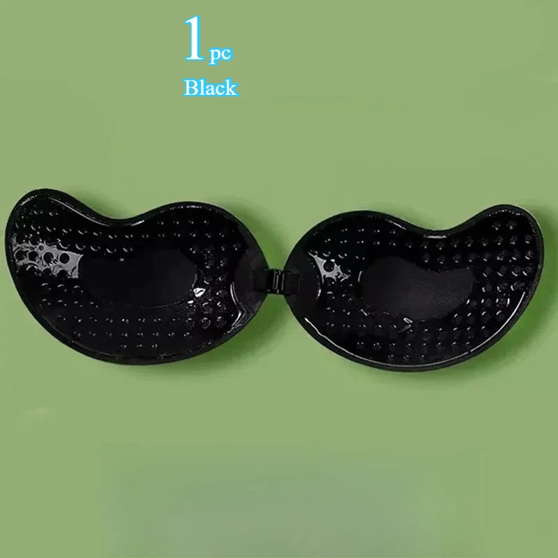 Sujetador push-up invisible: bralette de silicona autoadhesivo, sin espalda y sin tirantes para mujer