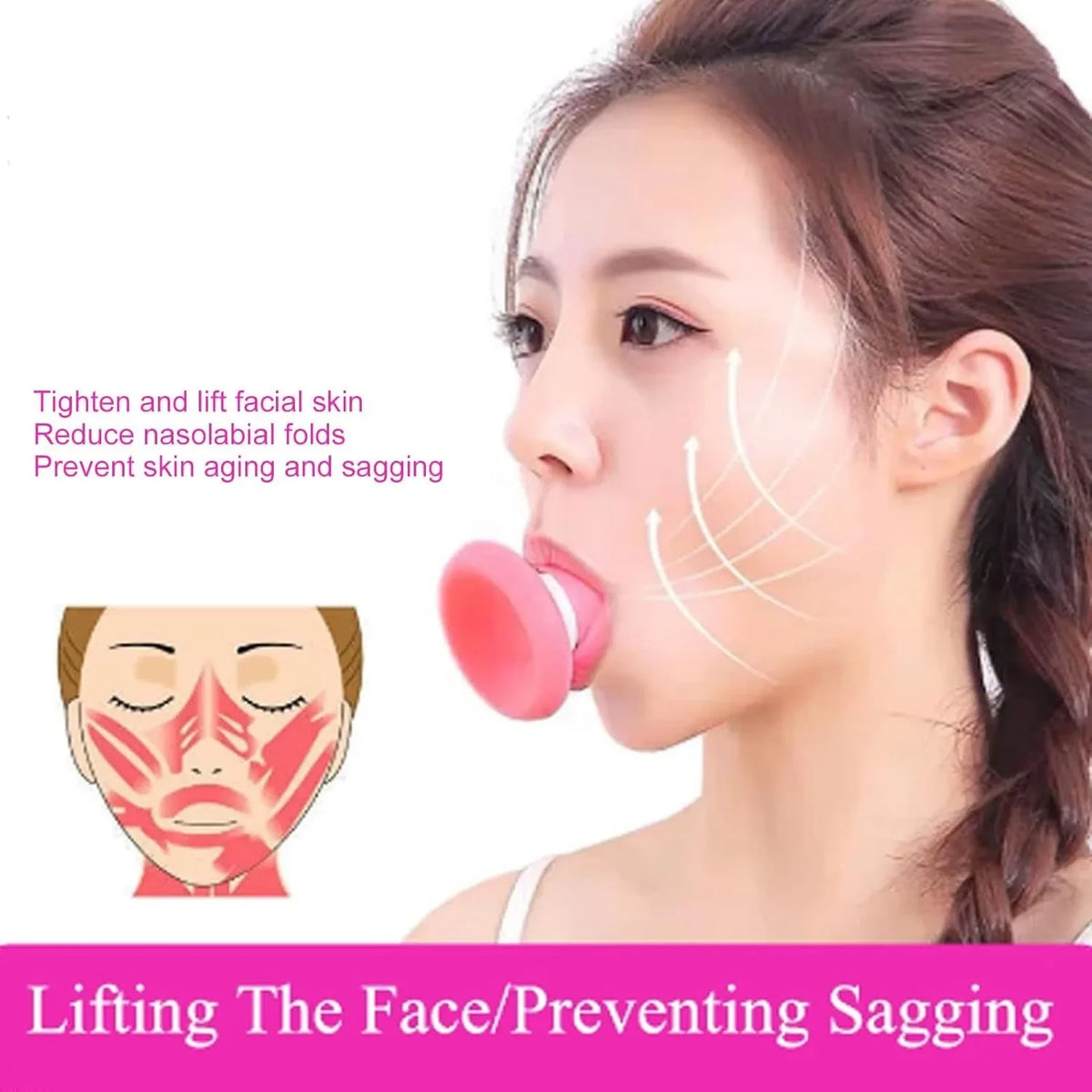 Ejercitador facial y moldeador de línea de la mandíbula – Reafirmante de la piel, eliminación de papada y reducción de surcos nasogenianos | Herramienta de adelgazamiento facial para mujeres y hombres