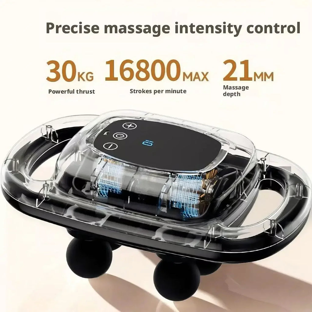 6-Kopf-Tiefengewebs-Massagepistole – Kraftvolle Vibration für Rücken, Taille, Schultern & Beine | Linderung von Muskelermüdung & Regeneration