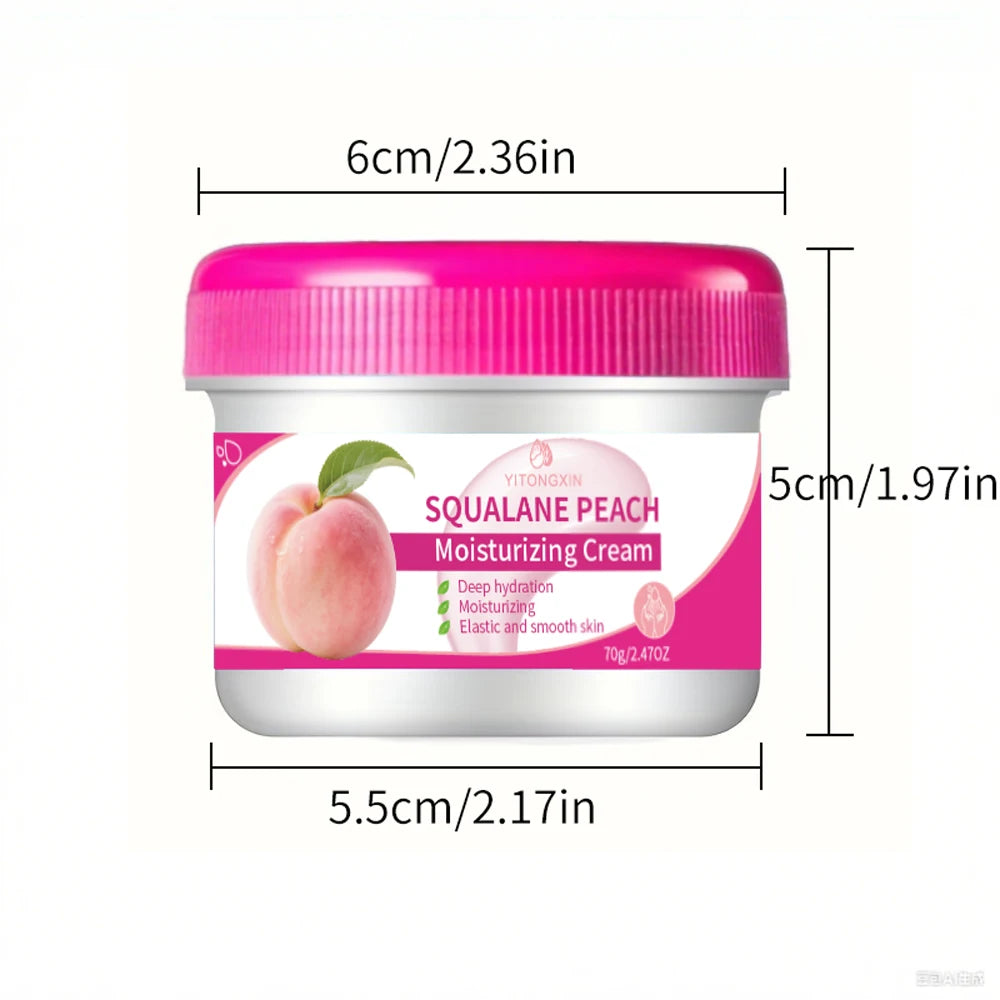 Squalane Peach Moisturizing Cream 70g – Deep Hydration for Dry, Cracked Hands & Feet | Plant Squalane Repair Formula