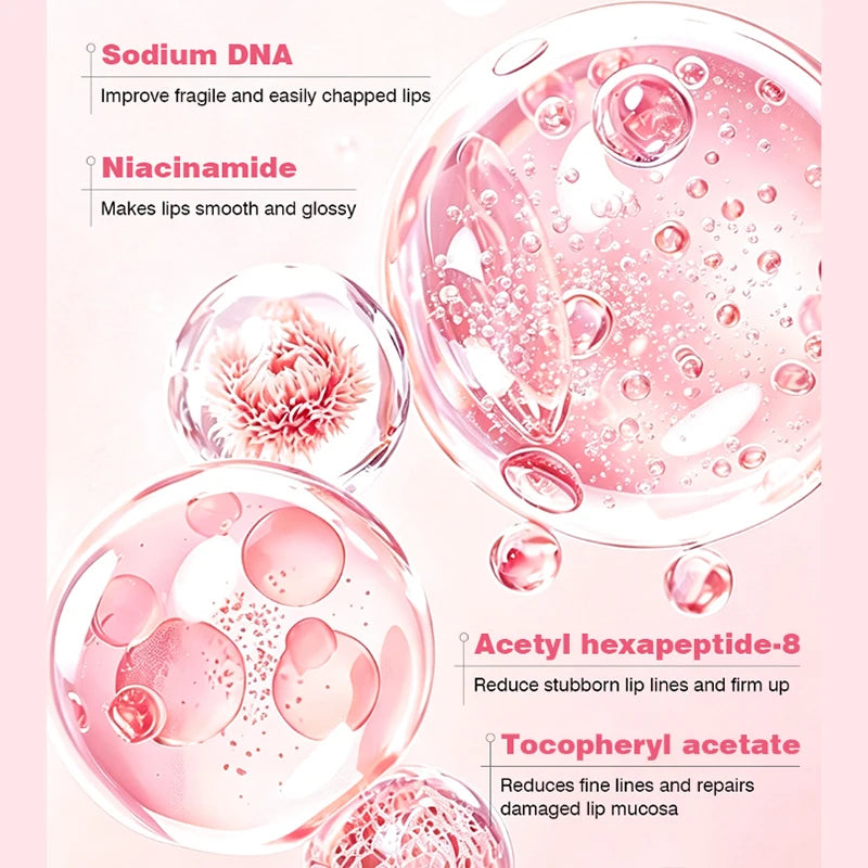 Sérum labial de salmón PDRN – Esencia reparadora de labios con colágeno y ácido hialurónico de 15 ml para hidratación profunda, labios secos y agrietados, y líneas de expresión.