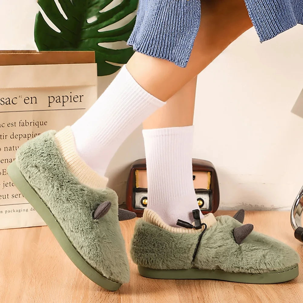 Beheizbare USB-Hausschuhe – Plüschige, niedliche elektrische Winterschuhe mit herausnehmbarem, waschbarem Innenfutter | USB-Fußwärmer für Zuhause