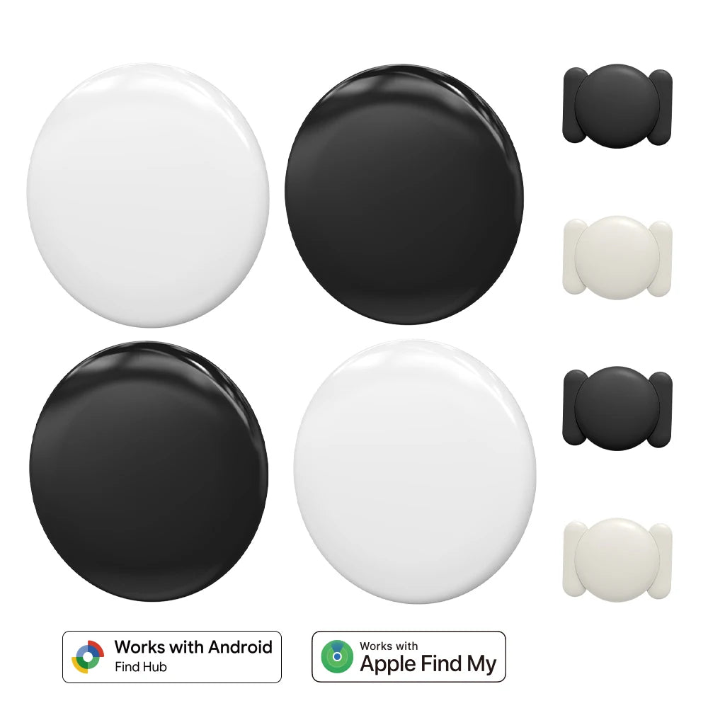 Kompatibler Tracker für Apple Find My & Google Find My Device – Starker magnetischer, wasserdichter Anti-Verlust-Sucher | 1er/4er-Pack Smart Tag für iOS & Android