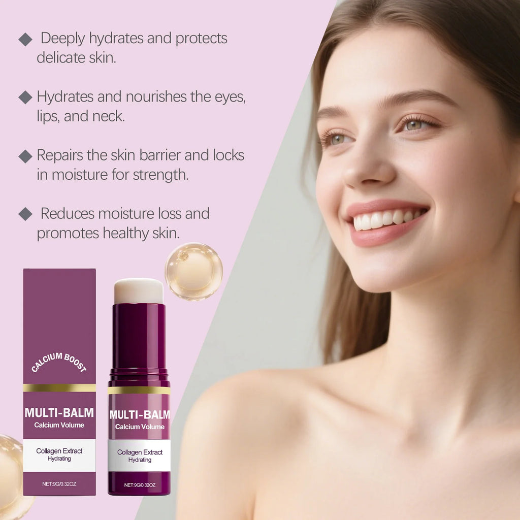 K-Beauty PDRN 5% + Volufiline Collagen Multi Balm Stick – Reparador facial, reafirmante y voluminizador antiedad para rostro, cuello y contorno de ojos