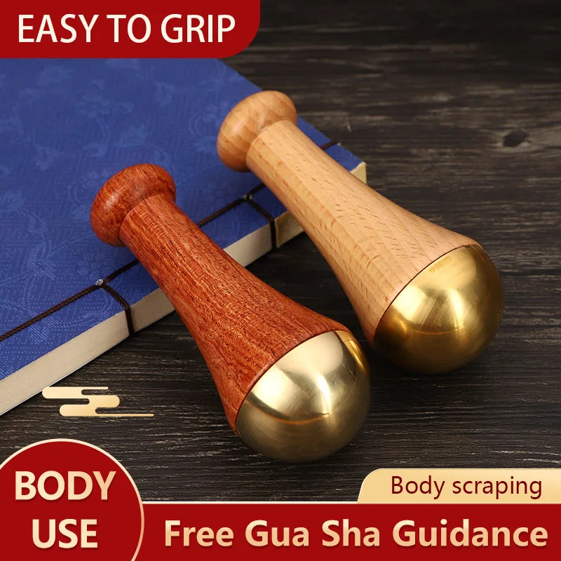 Gua Sha Gesichtsmassagegerät & Kansa-Stab – Gesichtskonturierungstool für Lymphdrainage, Hautstraffung & ayurvedisches Schönheitsritual