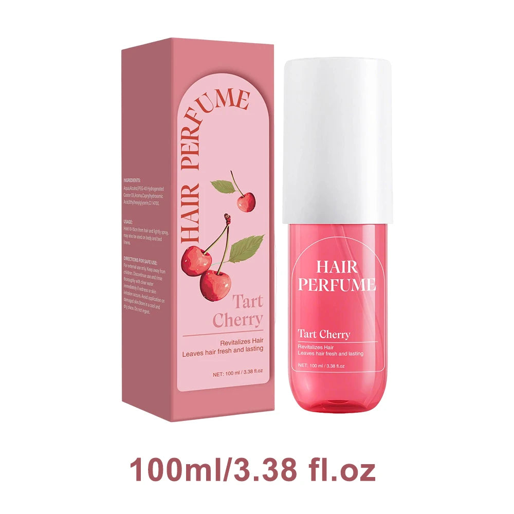 Parfum pour cheveux à la cerise acidulée – Eau de parfum pour femme, brume parfumée longue durée pour cheveux, corps et oreillers (50 ml)