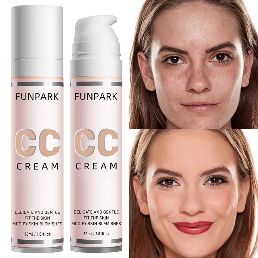 Base de maquillaje CC Cream – Corrector resistente al agua, corrector de color e iluminador | Maquillaje coreano 30 ml